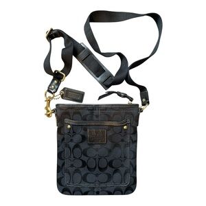 Coach Black Signature Canvas Crossbody Bag Style 40897
